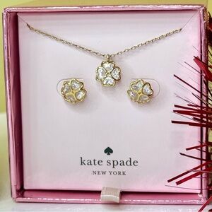 Kate Spade “Something Sparkly Spade” Necklace and Earrings Set